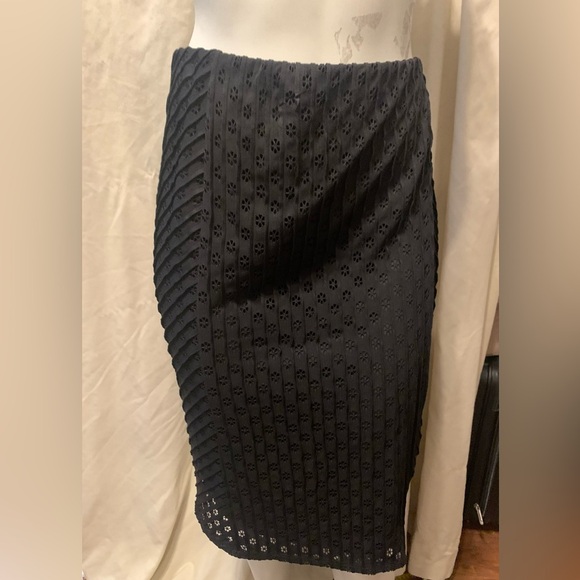 CeCe Black Jacquard Pencil Skirt XL NWT - Picture 1 of 8